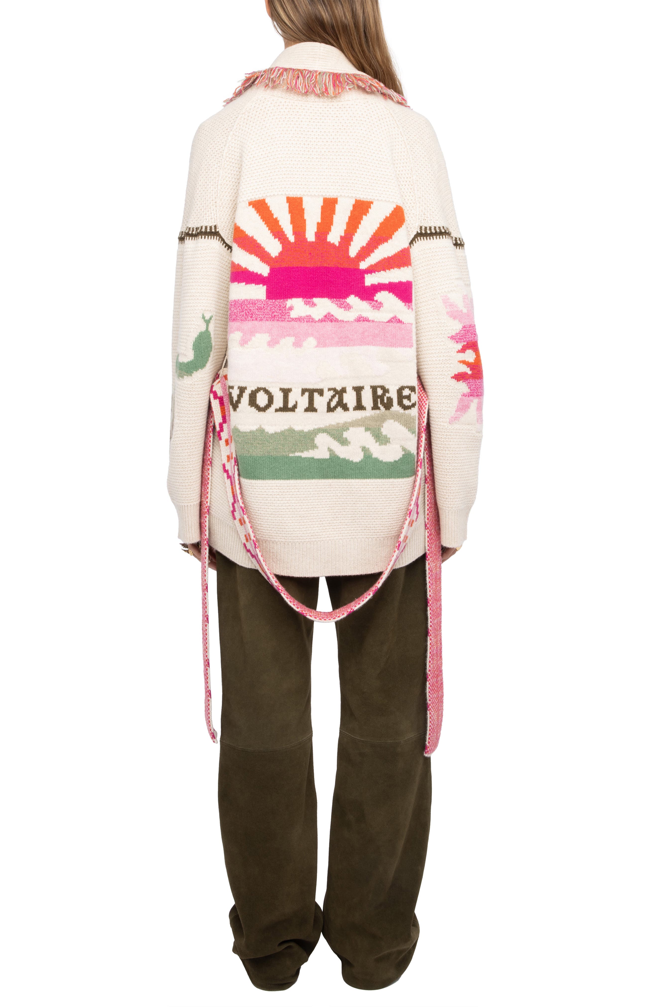 Zadig & Voltaire Alpa Wool Blend Sunset Cardigan (Women) | Nordstrom
