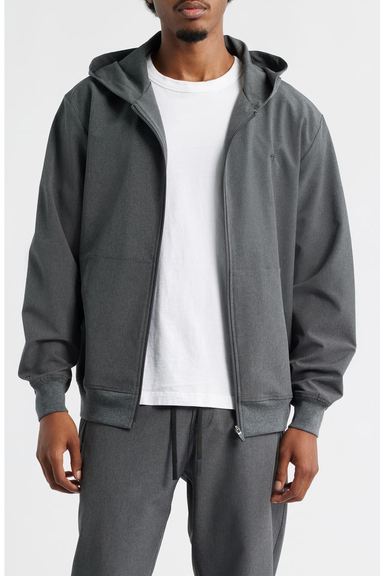 Tempo Tech Zip Jacket, Main, color, HEATHER GREY