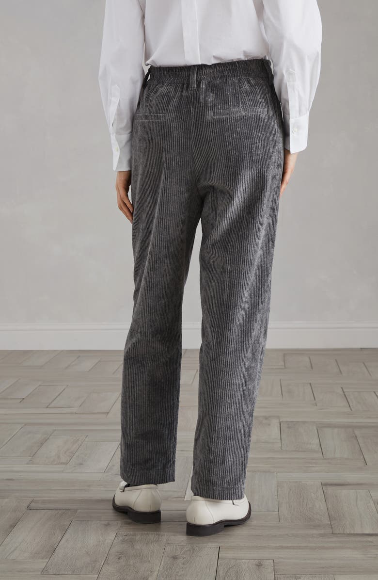 Brunello Cucinelli Comfort cotton corduroy baggy trousers, Alternate, color, 
