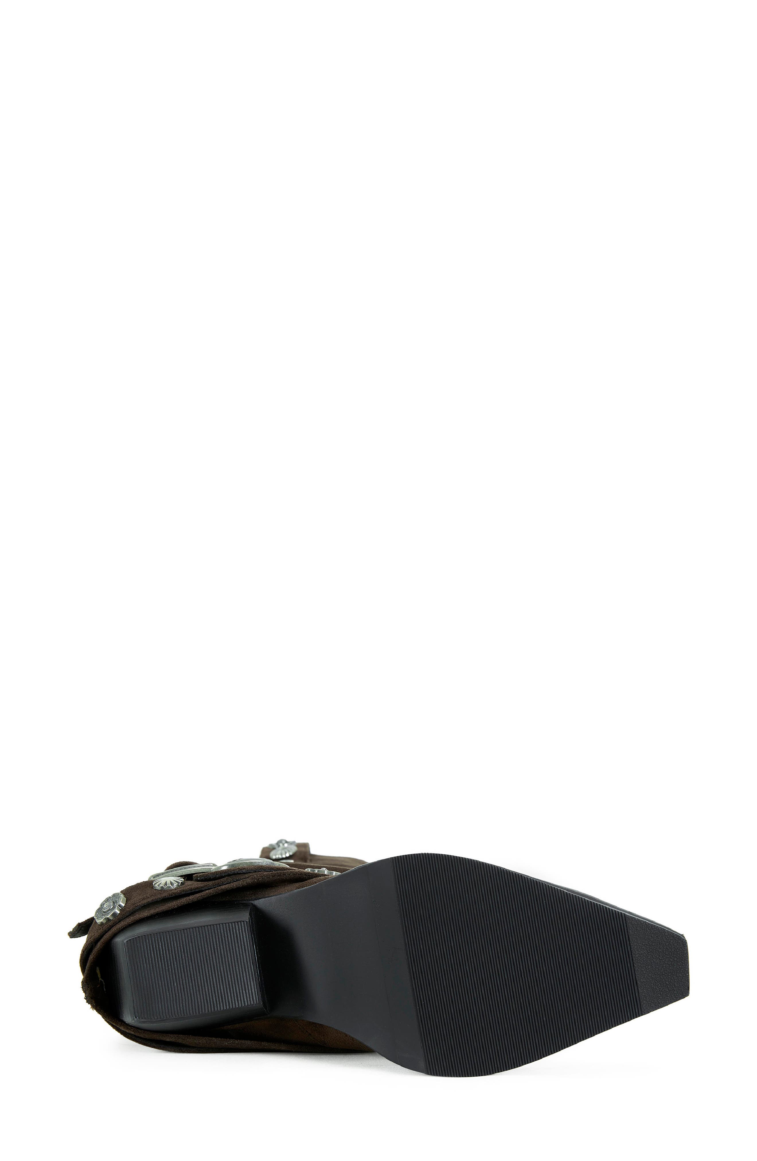 Ashraf Studded Western Boot, Alternate, color, CHOCOLATE