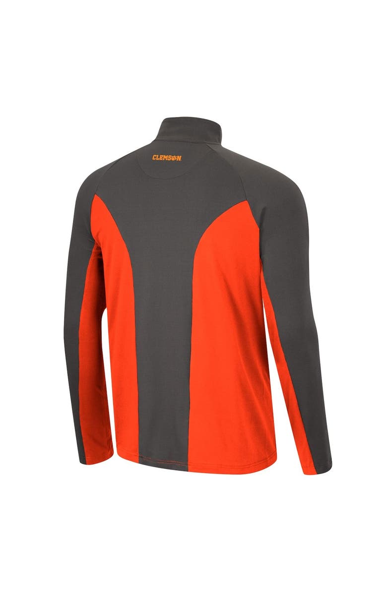 COLOSSEUM Men's Colosseum Orange/Charcoal Clemson Tigers Two Yutes Raglan Quarter-Zip Windshirt, Alternate, color, 