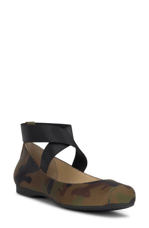 Jessica Simpson 'Mandalaye' Leather Flat in Forrest Camo 