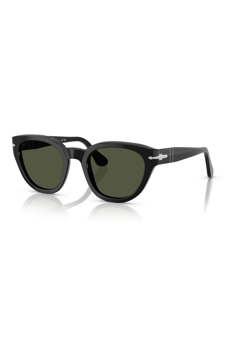 Gender Inclusive PO3379S 51mm Butterfly Sunglasses, Alternate, color, BLACK / GREEN