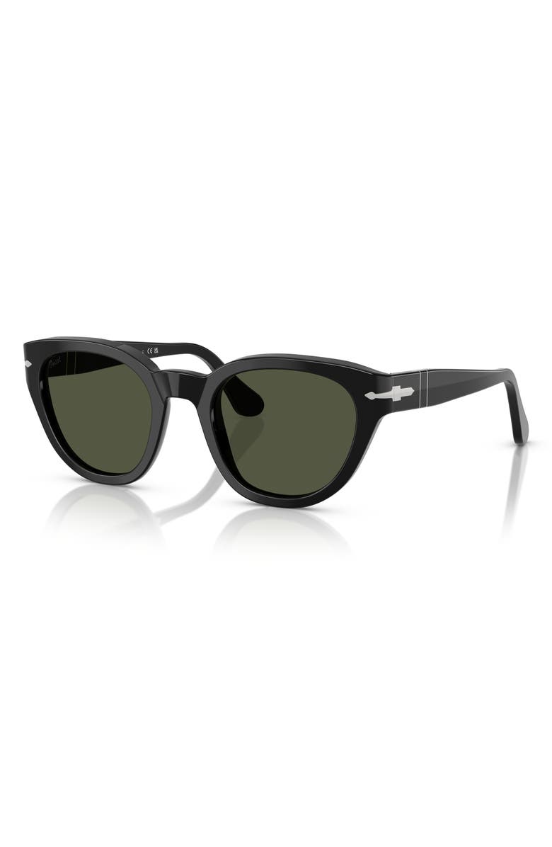 Persol Gender Inclusive PO3379S 51mm Butterfly Sunglasses, Alternate, color, Black / Green