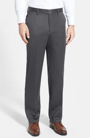 Berle Flat Front Classic Fit Wool Gabardine Dress Pants