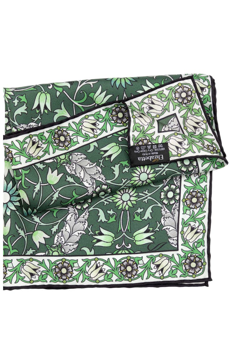 Itria - Silk Pocket Square for Men, Alternate, color, Green