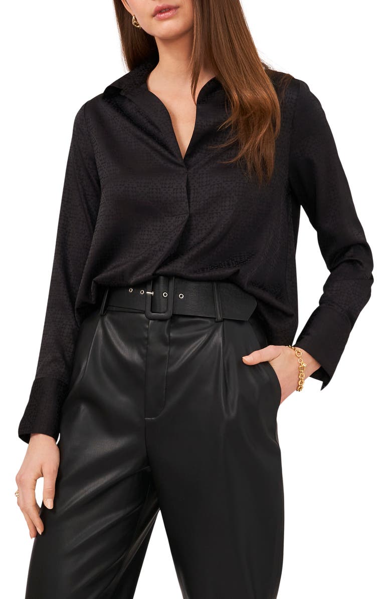 Vince Camuto Geo Jacquard Blouse, Main, color,