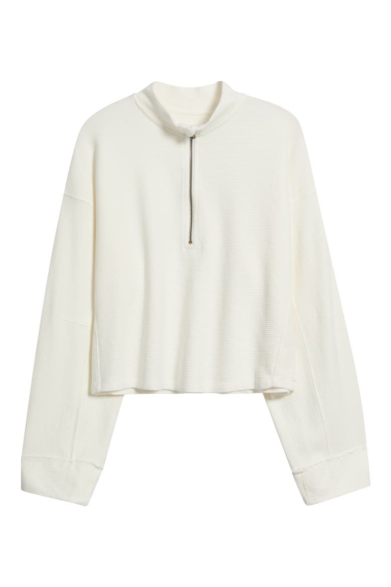 We The Free Celeste Quarter-Zip Pullover, Alternate, color, CLEAN IVORY