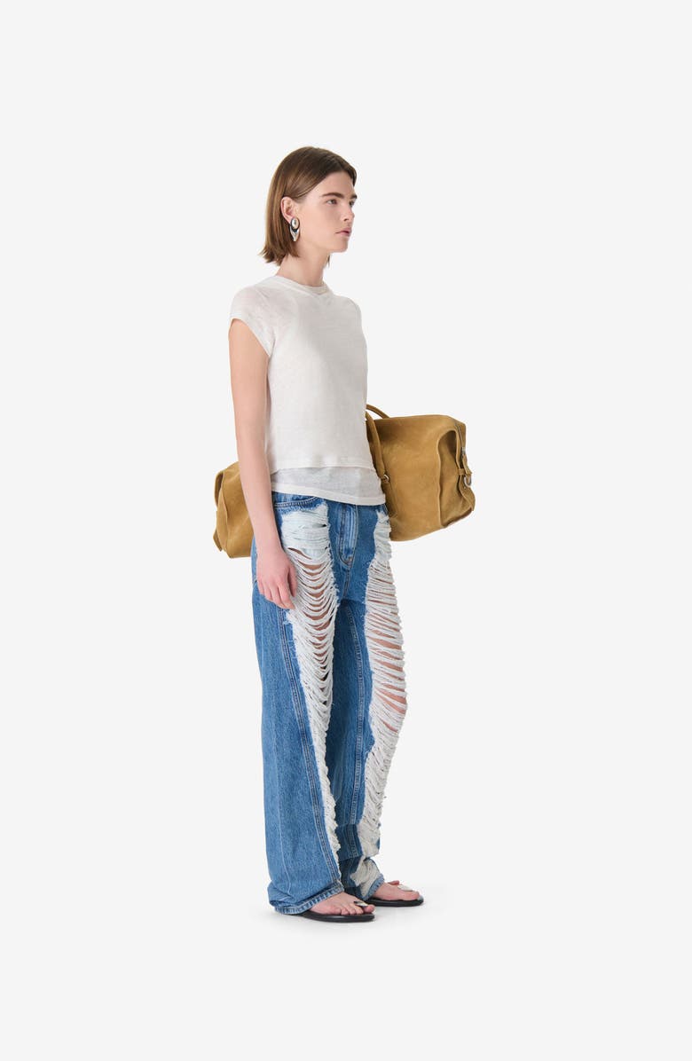 IRO Sybel V-Neck T-Shirt, Alternate, color, Porcelain