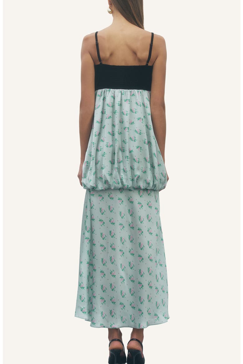 Floral Bubble Hem Maxi Dress, Alternate, color, MINT MULTI