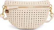 Clare V. Petite Fanny Rattan Woven Leather Belt Bag