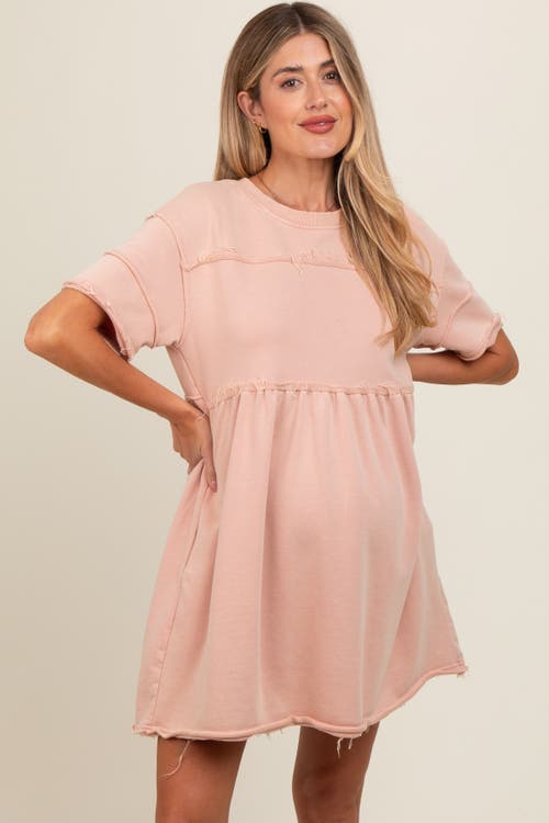 Pinkblush Raw Hem Short Sleeve Dress