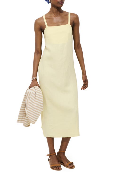 Maria Sleeveless Linen Midi Dress