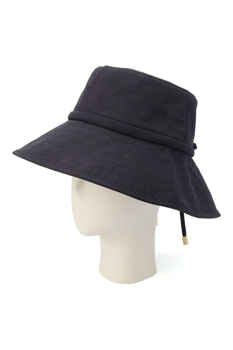bow ties long brim bucket hat, Alternate, color, PARISIAN NAVY