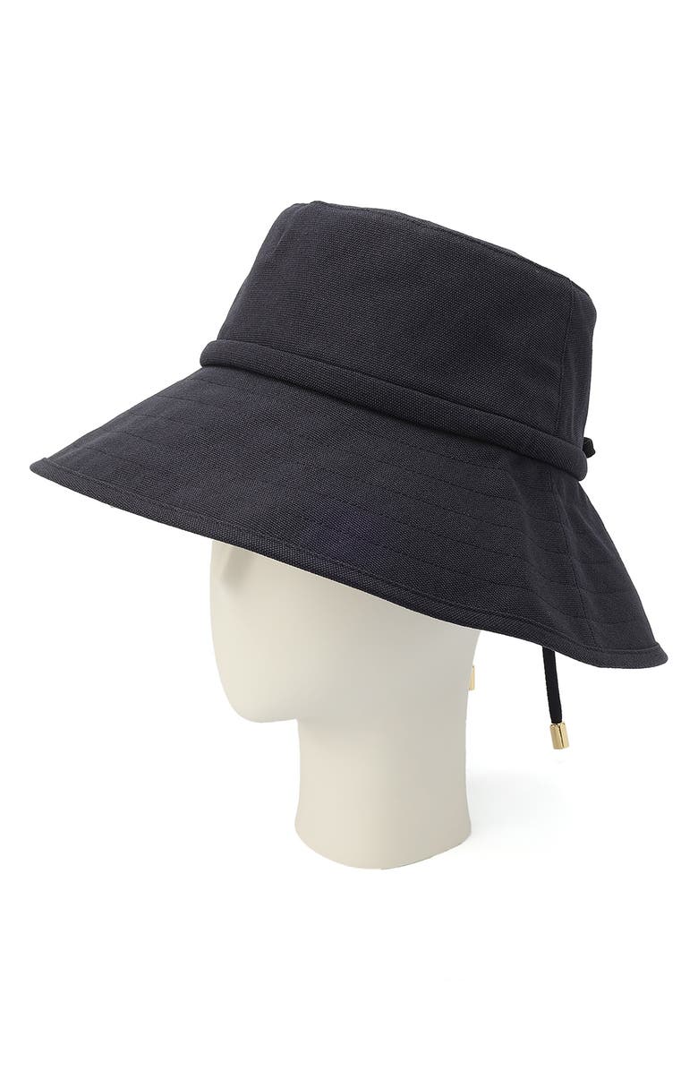 Kate Spade New York bow ties long brim bucket hat, Alternate, color, Parisian Navy