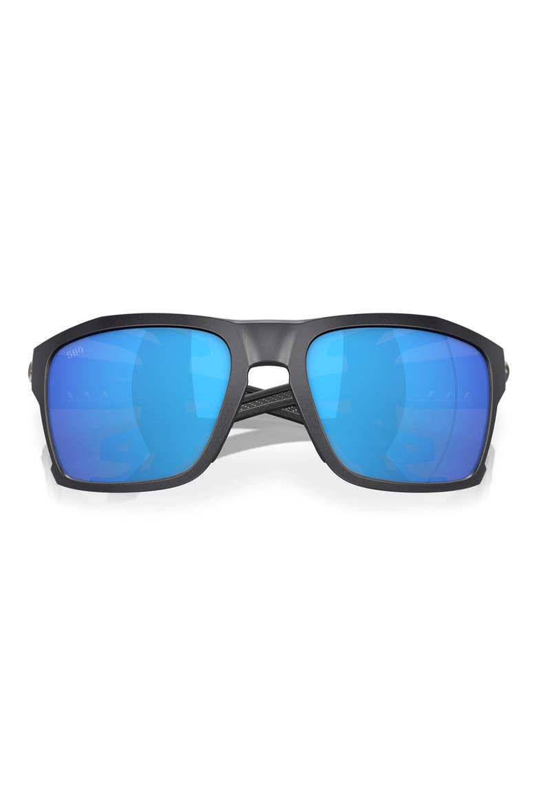 King Tide 8 60mm Polarized Rectangular Sunglasses, Alternate, color, BLUE