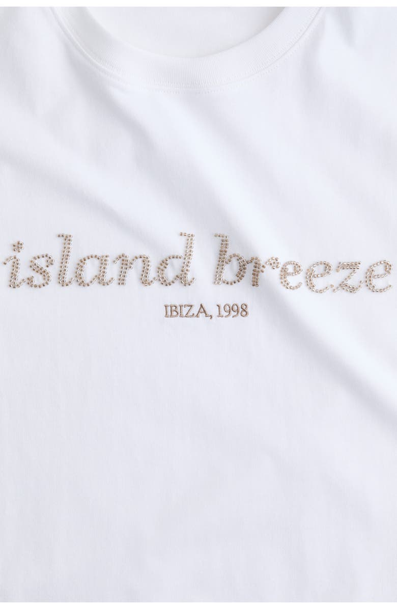 H&M Oversized T-shirt, Alternate, color, White/Island Breeze