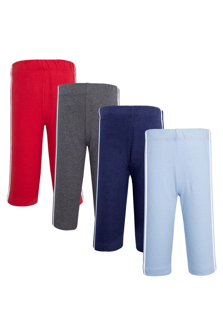 4Pk Cotton Athletic Pants, Main, color, Charcoal Red
