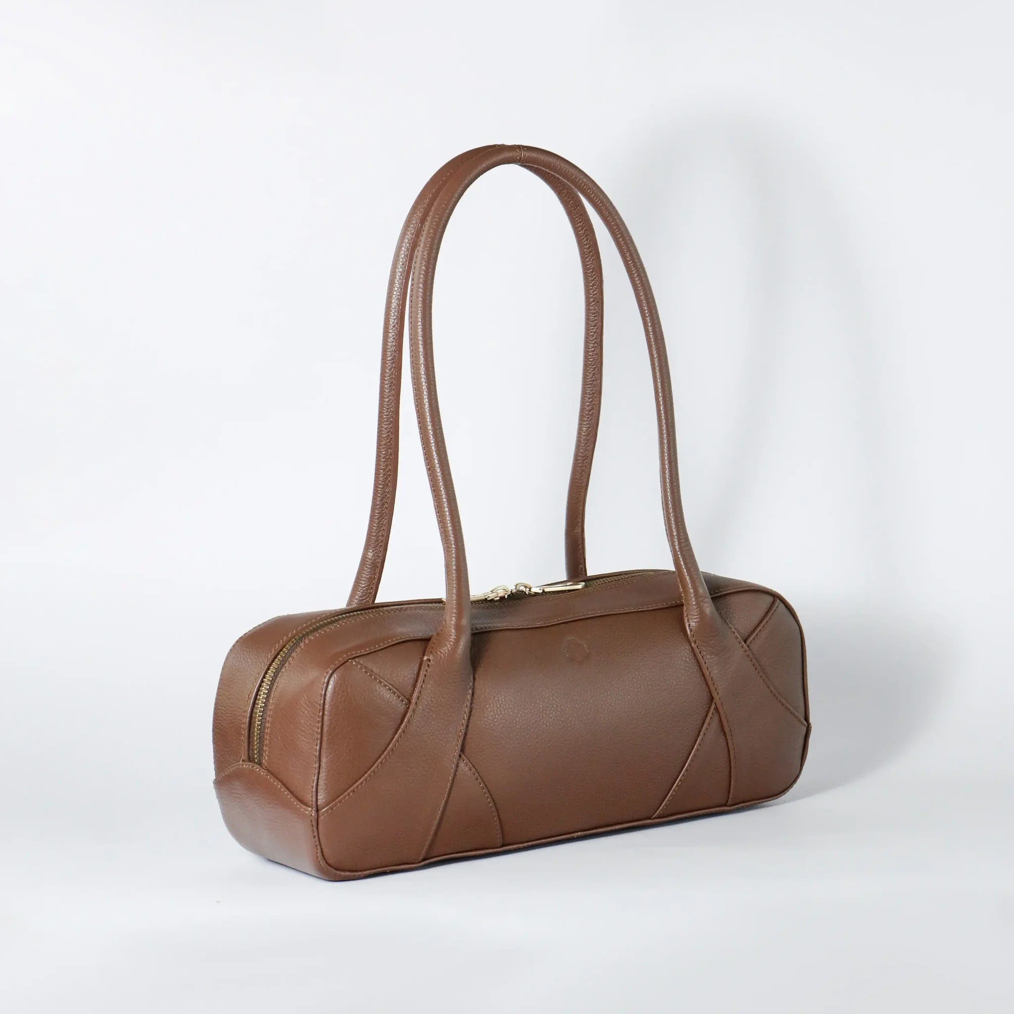 ROSZUAR Almaira Sculptural Harmony Handbag, Main, color, Chocolate