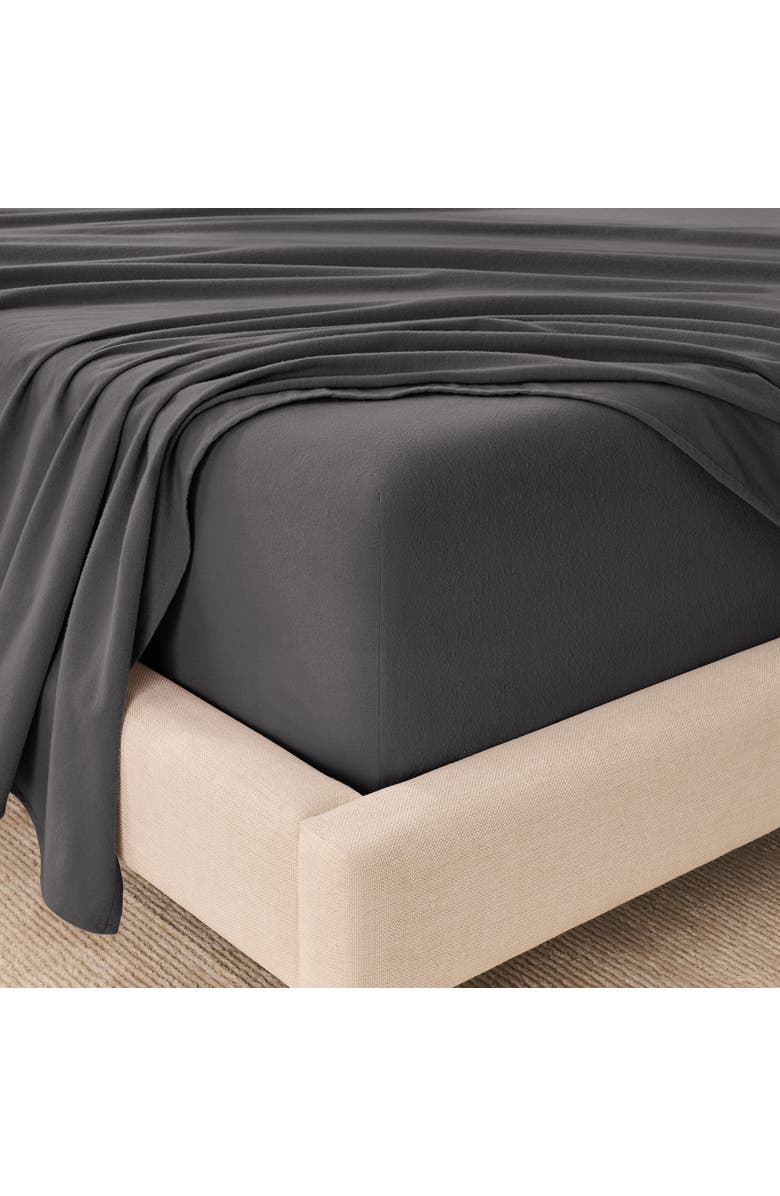 Bare Home 100% Organic Cotton Flannel Sheet Set - Full XL, Alternate, color, Grey