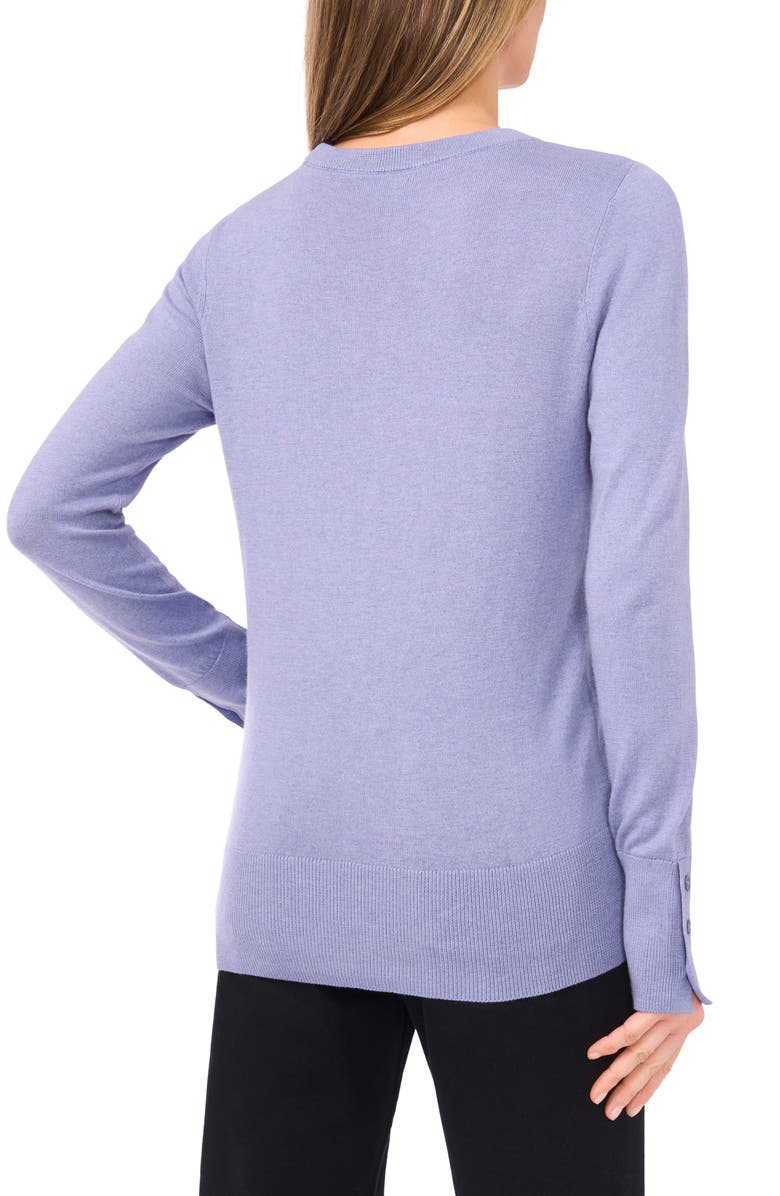 Halogen<sup>®</sup> Button Cuff Crewneck Sweater, Alternate, color, Stonewash