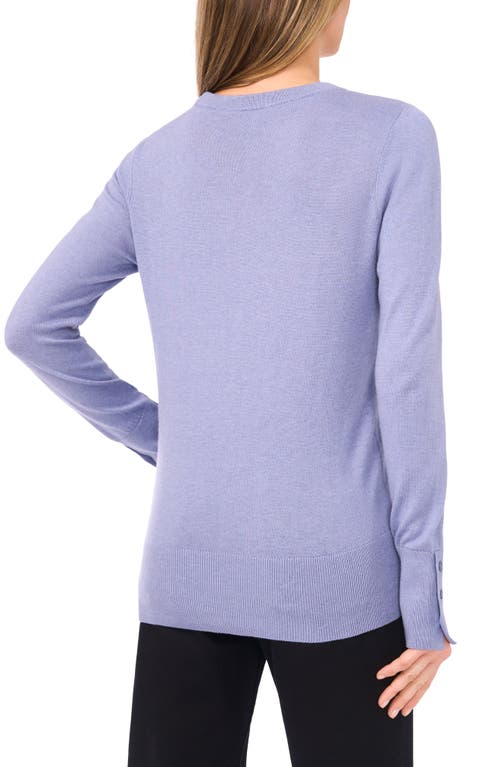 Halogenr Halogen(r) Button Cuff Crewneck Sweater In Blue