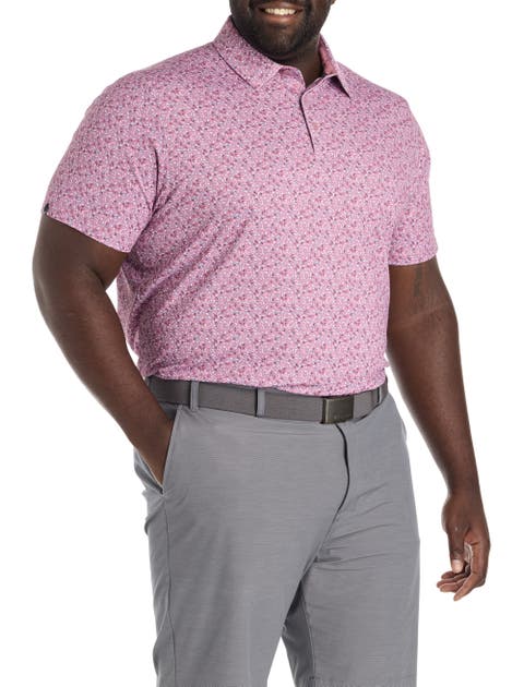 Big & Tall Confetti-Print Performance Polo Shirt