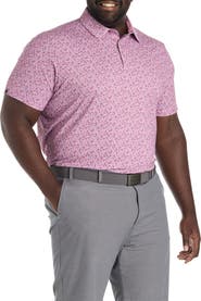 Callaway Big & Tall Confetti-Print Performance Polo Shirt