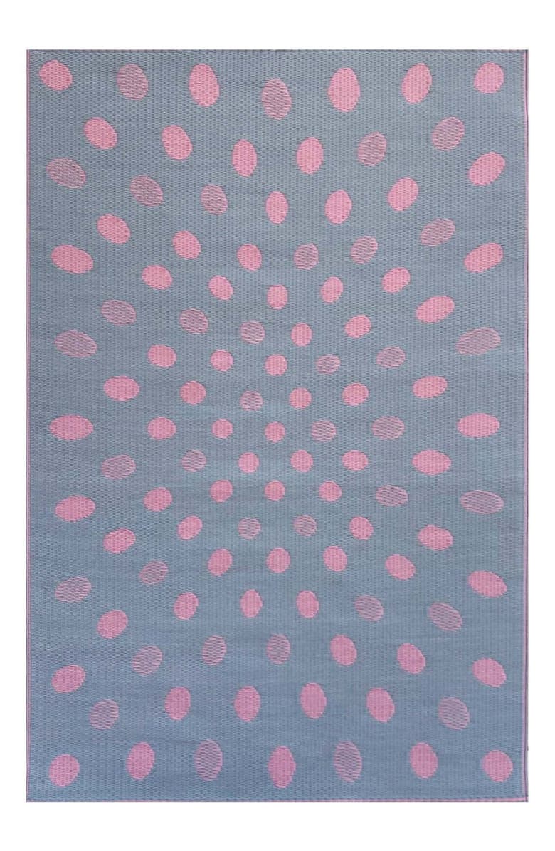 Mad Mats Dots Pink & Grey Rug, Main, color, Pink And Grey