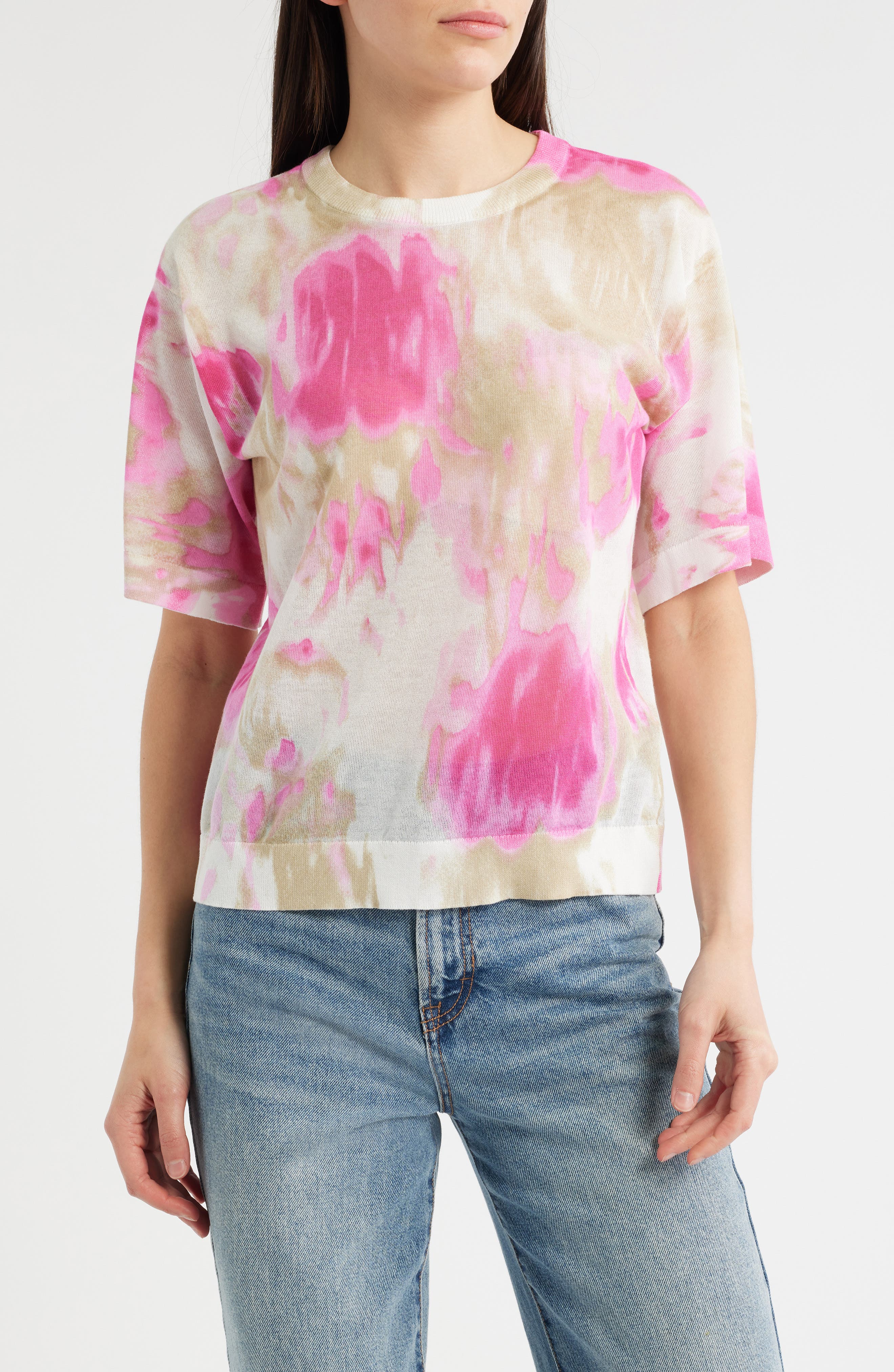 DKNY Tie Dye Cotton Blend T-Shirt