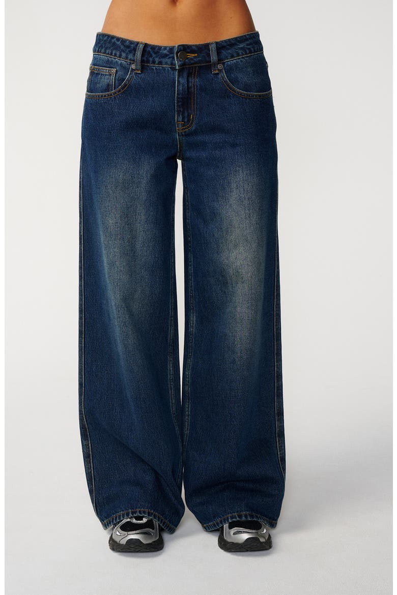 Archive Low Rise Baggy Wide Leg Jeans, Alternate, color, DUSTY BLUE