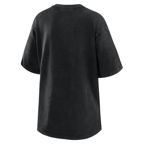 Wear By Erin Andrews Charcoal Boston Red Sox Boyfriend T-shirt In Black
