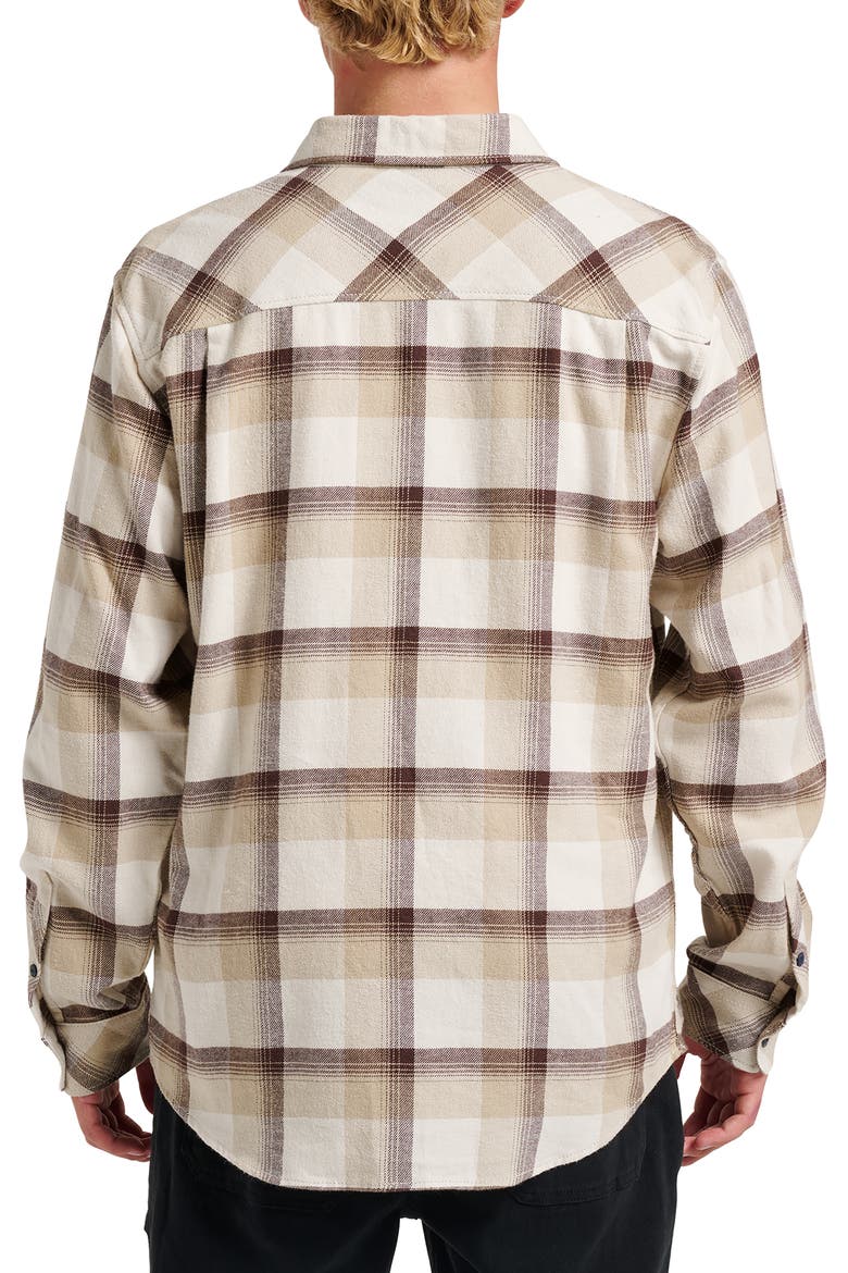 Penmar Check Cotton Flannel Button-Up Shirt, Alternate, color, SILVER BIRCH