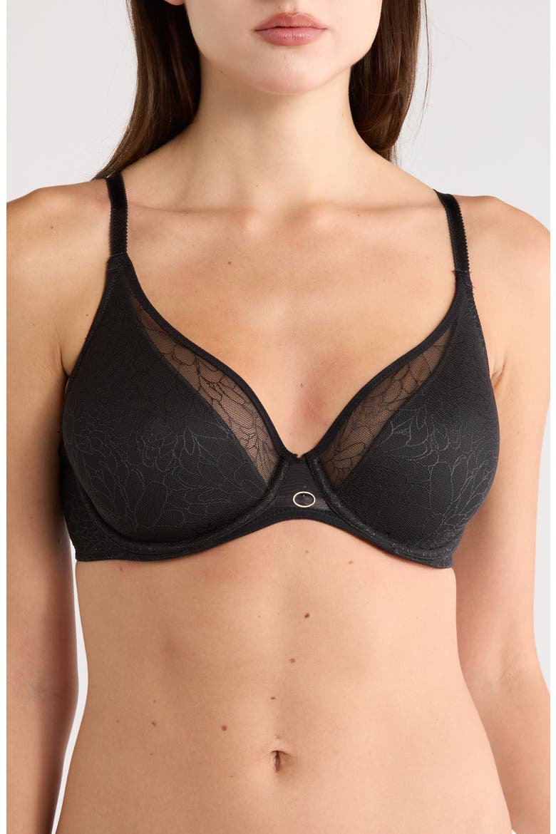 Belle Underwire Plunge Bra, Main, color, BLACK-011