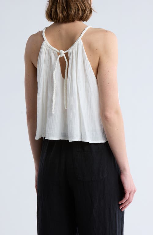 Elan Rope Strap Cotton Cover-up Tank In White