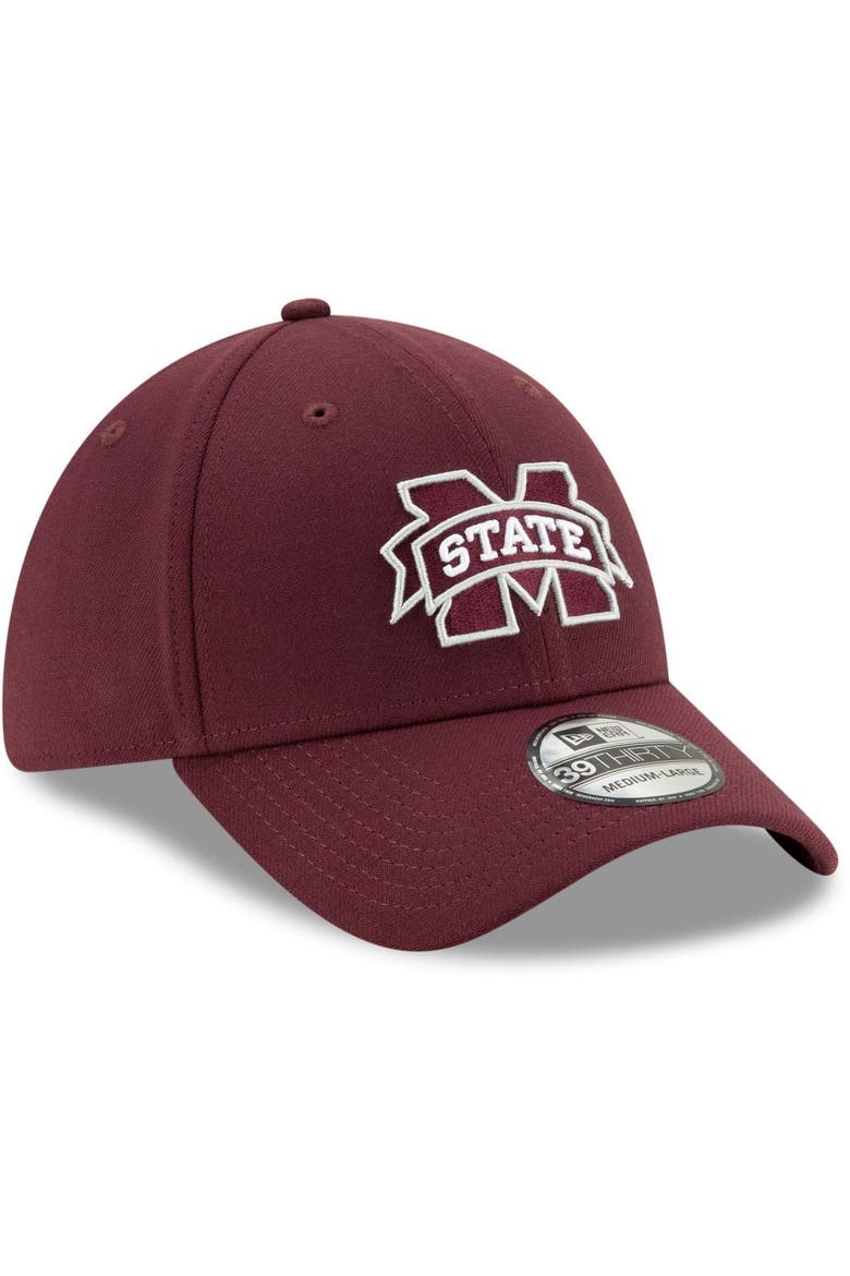 Men's New Era Maroon Mississippi State Bulldogs College Classic 39THIRTY Flex Hat, Alternate, color, Maroon