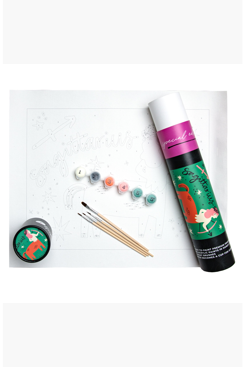 Special Edition Zodiac Sagittarius Paint by Numbers Kit, Alternate, color, Teal / Green