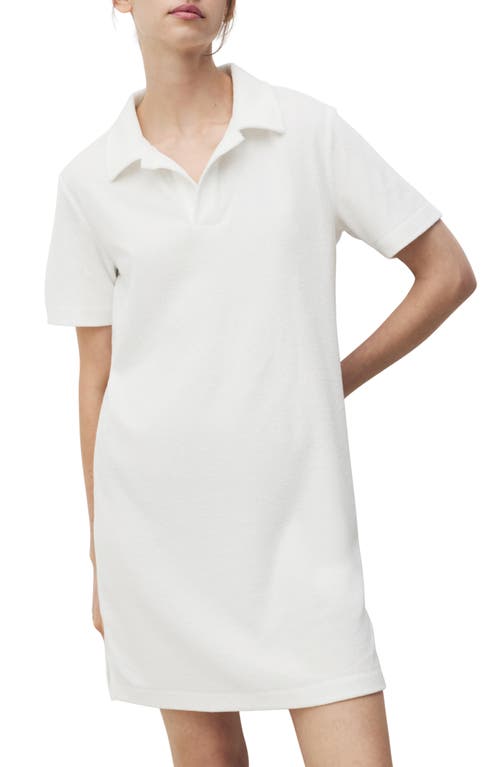Mango Terry Cloth Polo Nightgown In Neutral