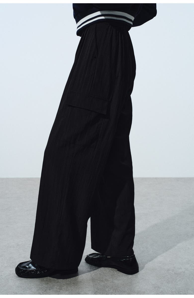 H&M Wide Cargo Trousers, Alternate, color, 