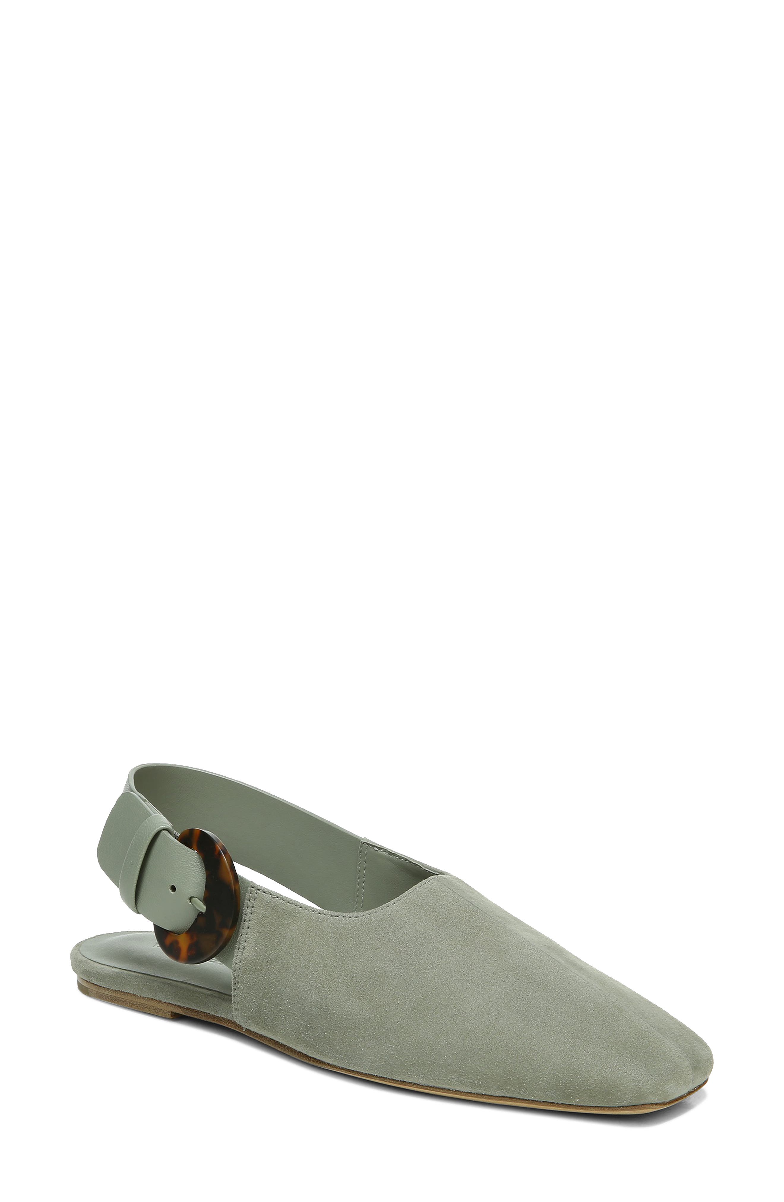 Cadot Slingback Flat, Main, color, WHITE SAGE