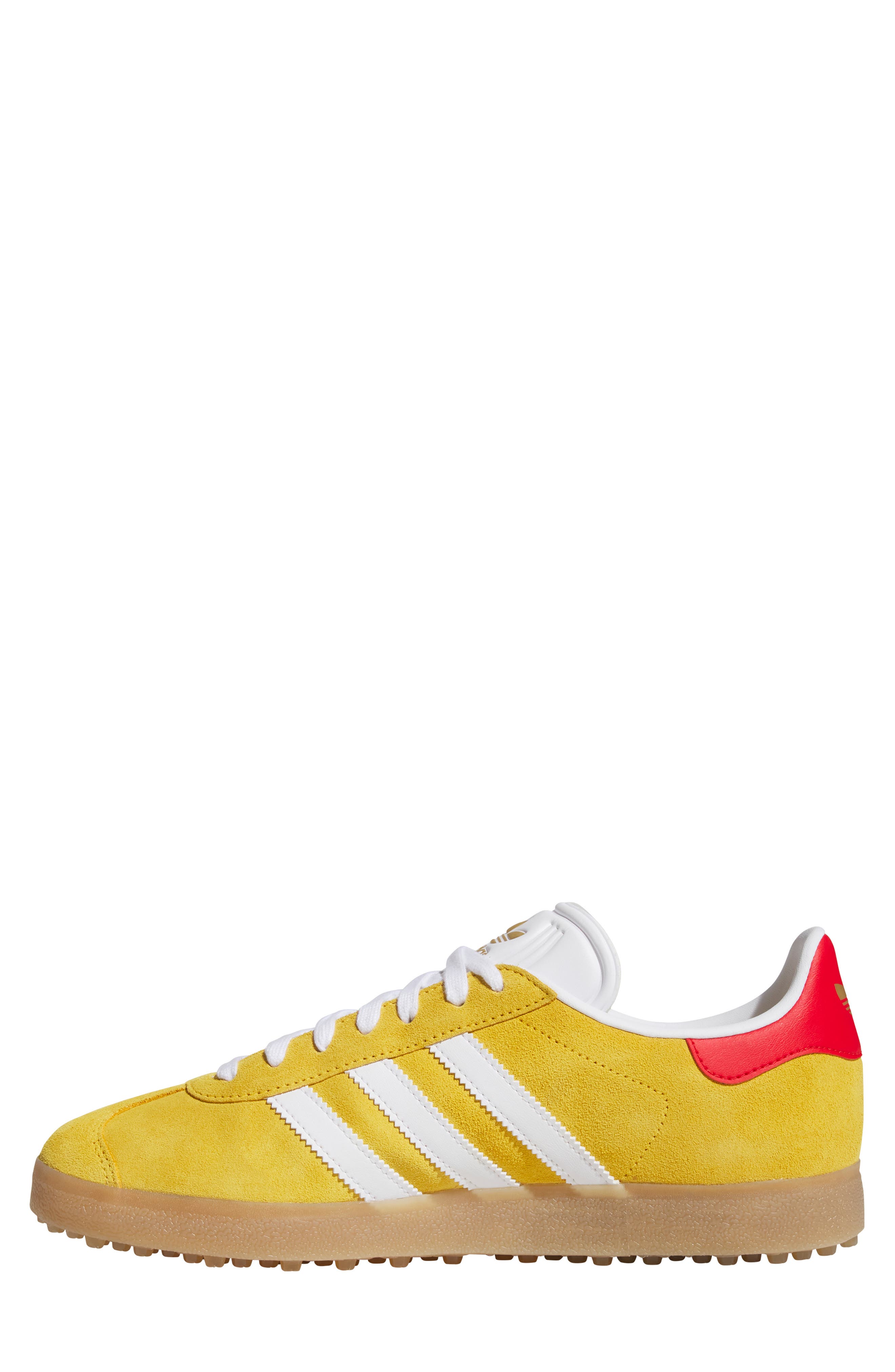 Gazelle Golf Sneaker, Alternate, color, GOLD/ WHITE/ SCARLET