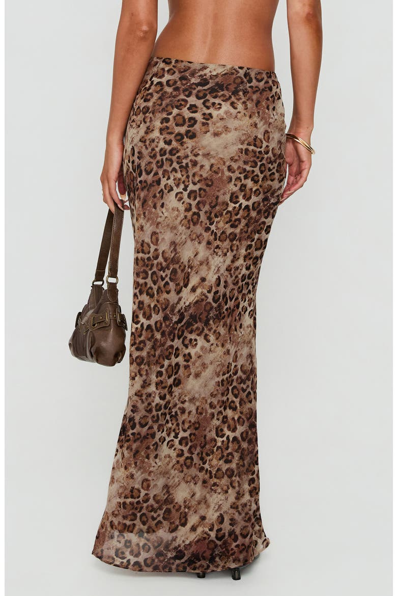 Eliena Low Rise Maxi Skirt, Alternate, color, LEOPARD