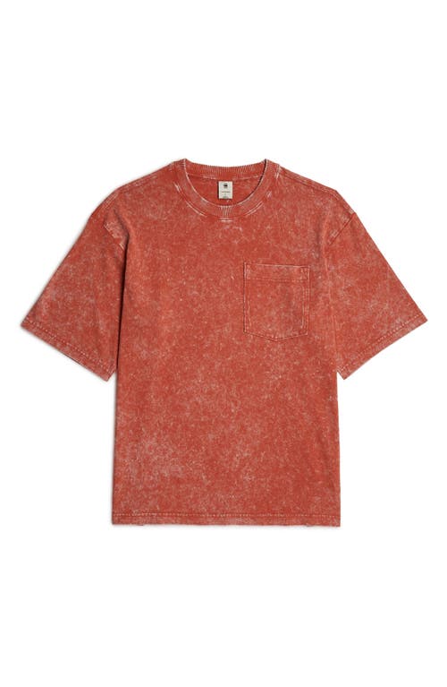 G-star Acid Wash Boxy Fit Organic Cotton Pocket T-shirt In Red