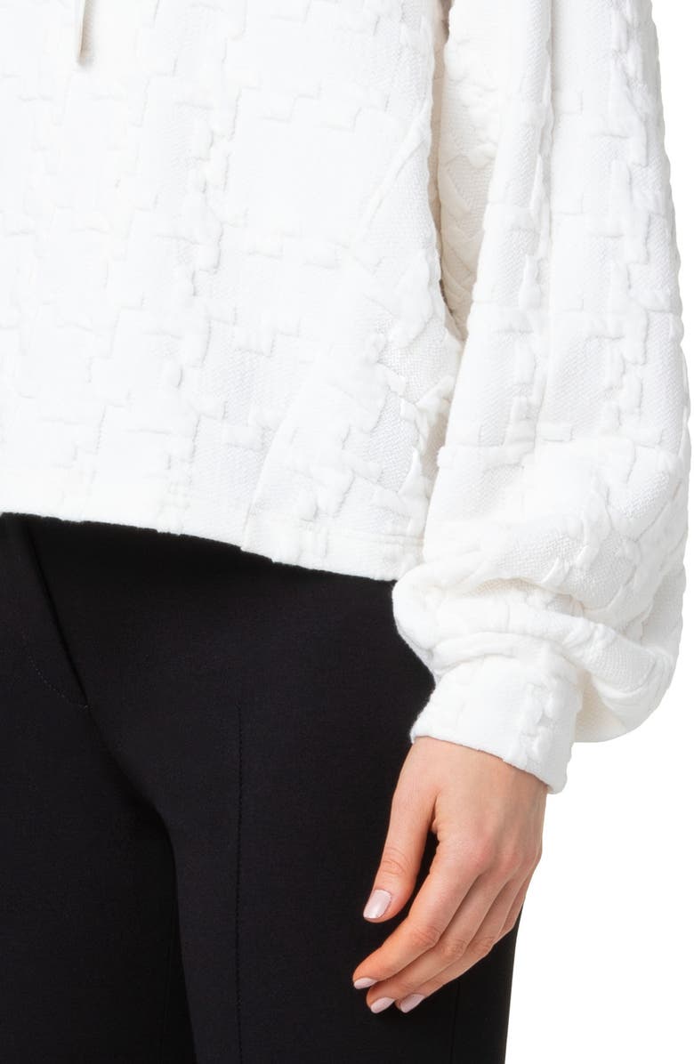 Akris punto 3D Glen Check Hooded Sweater, Alternate, color,