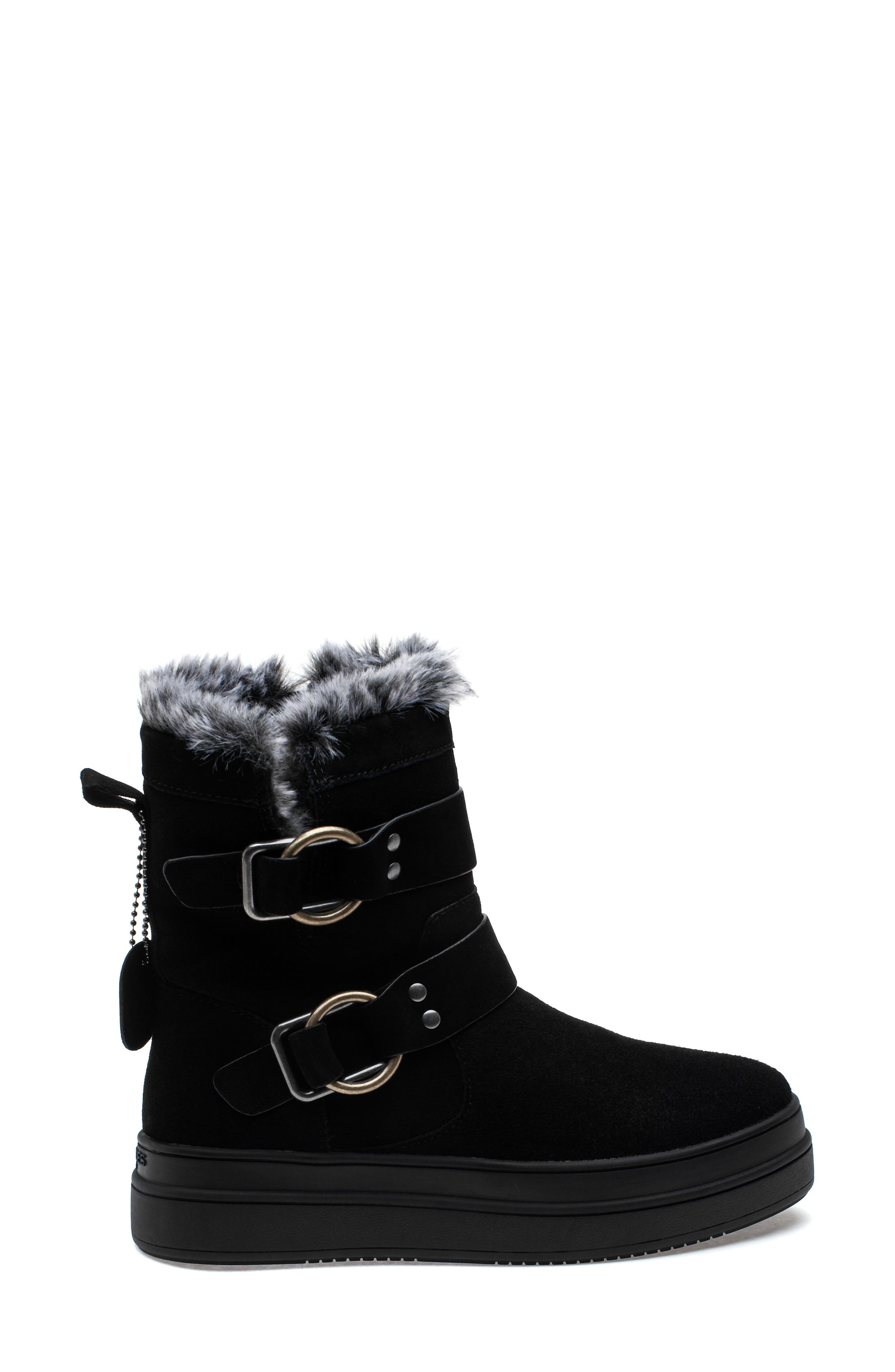 JSlides Nelly Water Resistant Faux Fur Boot, Alternate, color, 
