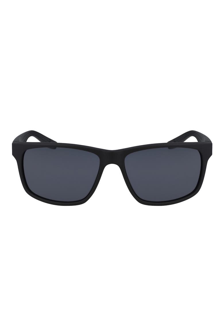 Cruiser 59mm Square Sunglasses, Main, color, MATTE BLACK/ BLACK/ GREY