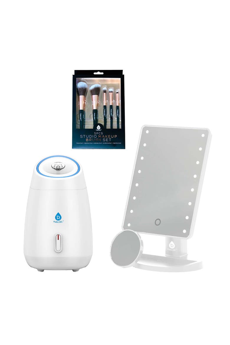 LED Vanity Mirror, Facial Steamer & Brush Set, Main, color, Multicolor