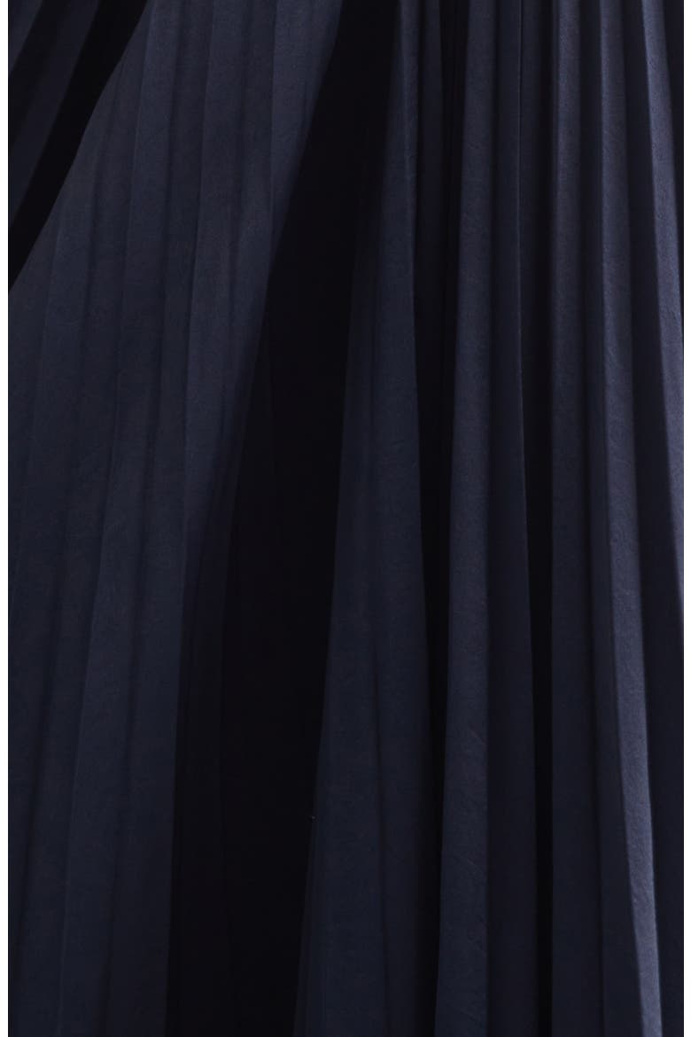 Romy Pleated Halter Gown, Alternate, color, NIGHT BLUE