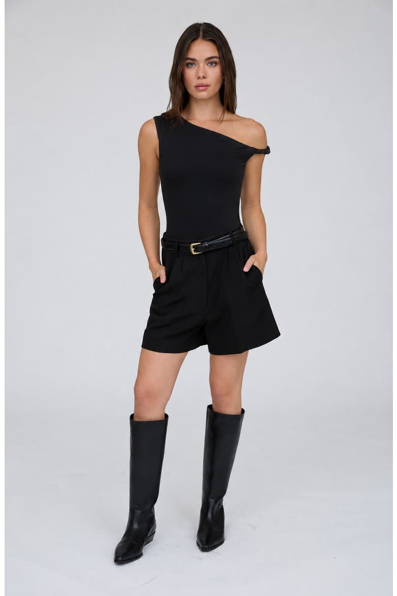 Asymmetric Off-the-Shoulder Strap, Alternate, color, BLACK