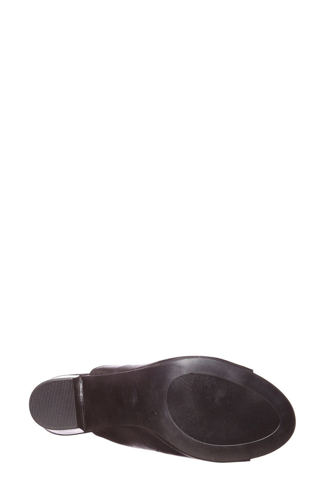 'Arno' Leather Mule, Alternate, color, BLACK